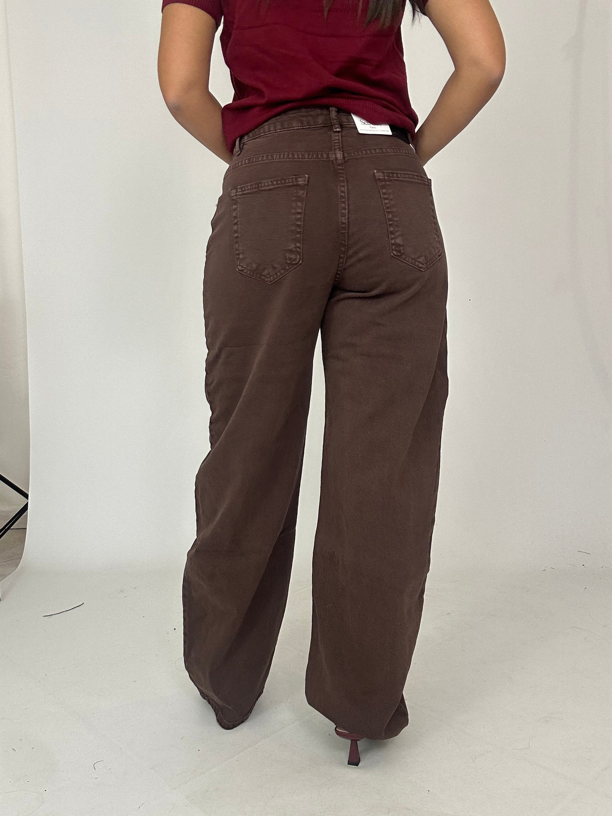 Jeans marrone balloon