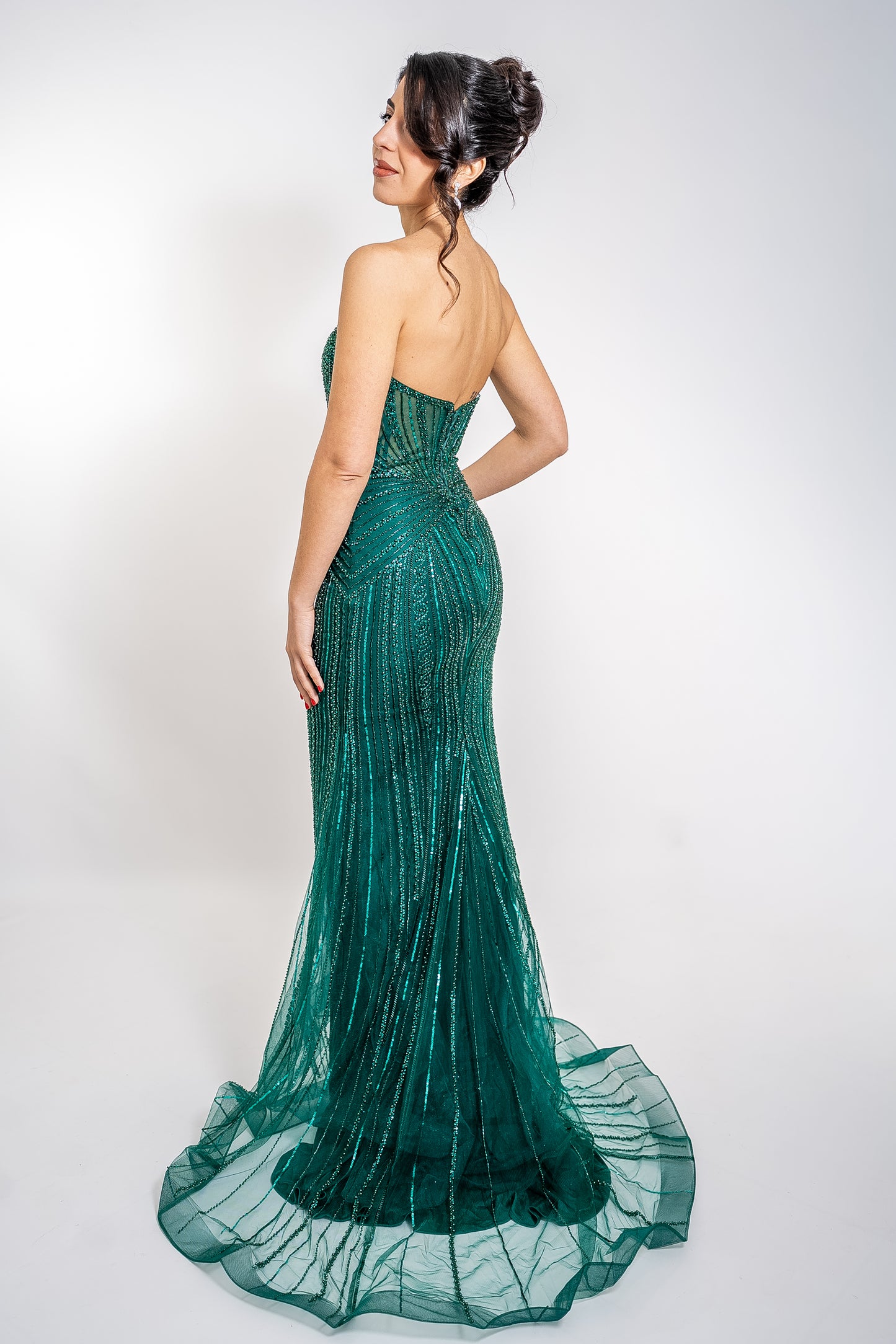 Abito Gioiello Verde Smeraldo Lungo – Birthday Collection