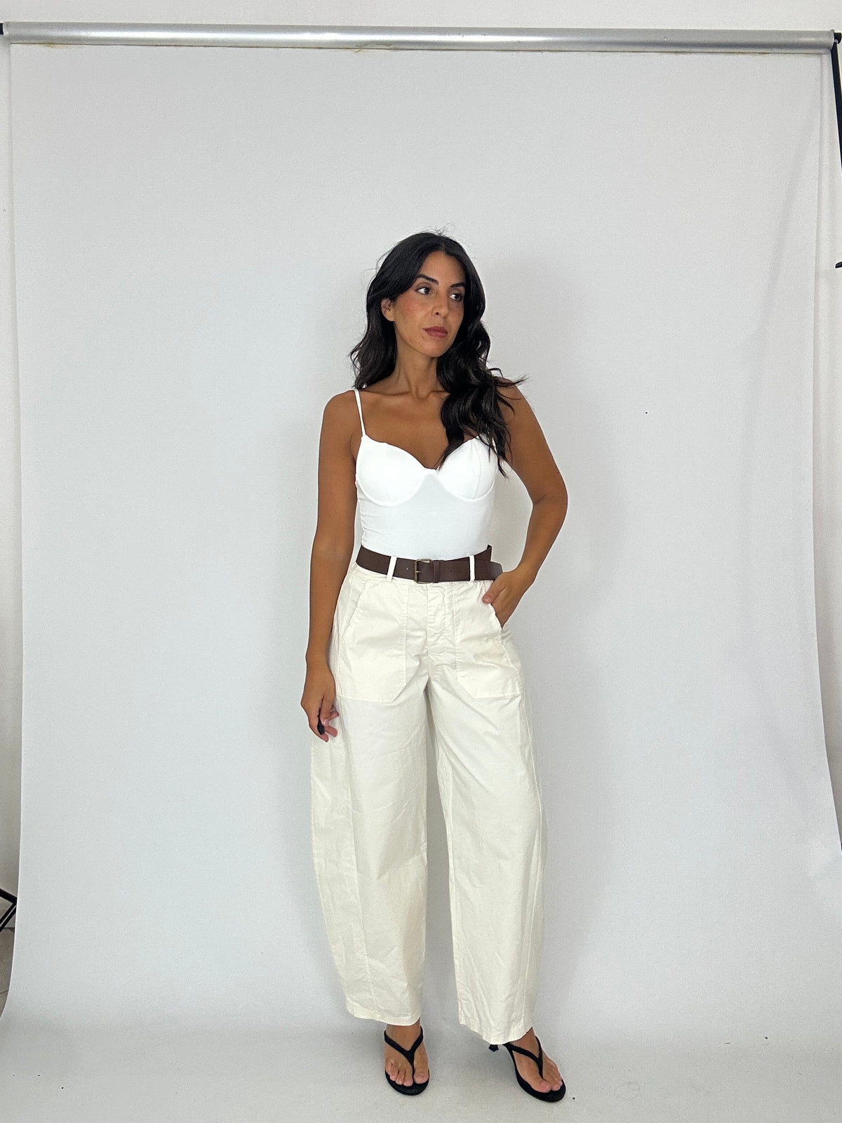 Pantalone morbido bianco