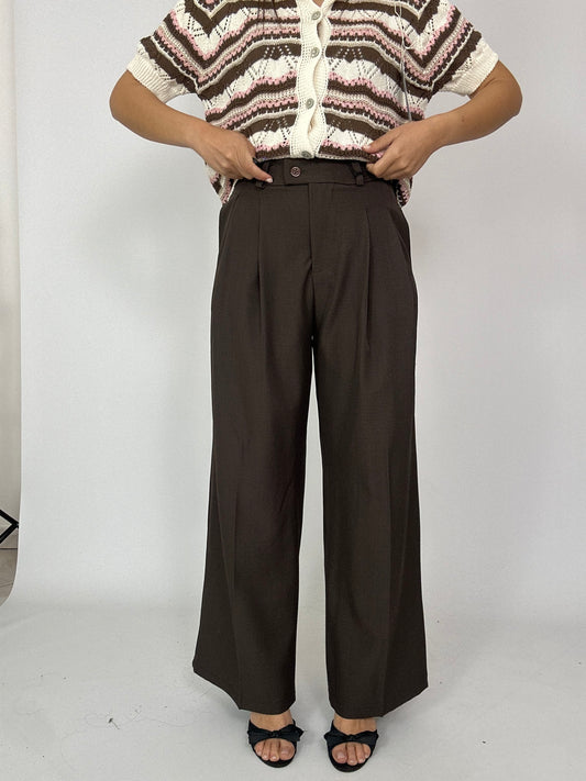 Pantalone marrone palazzo
