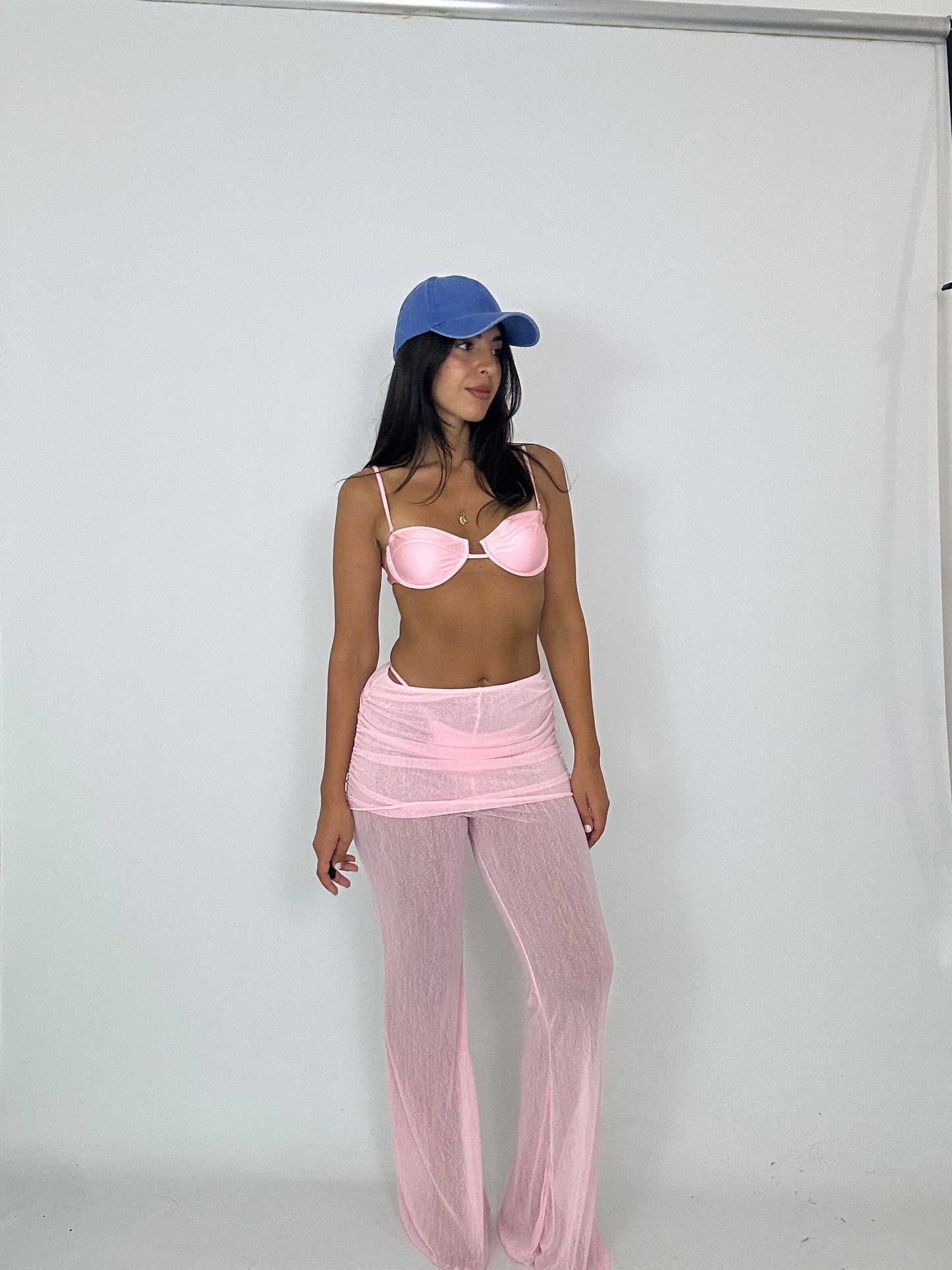 Costume più pantalone velato abbinato