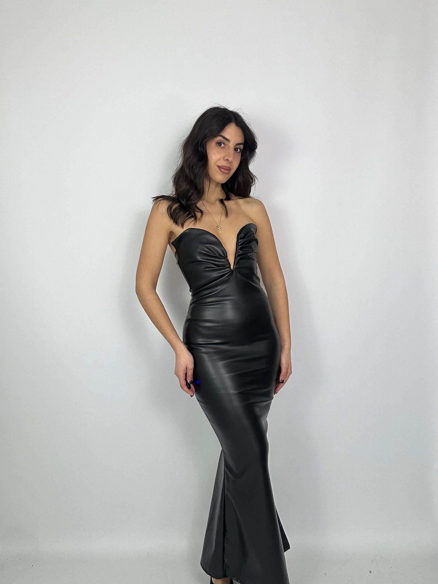 Abito a sirena eco pelle