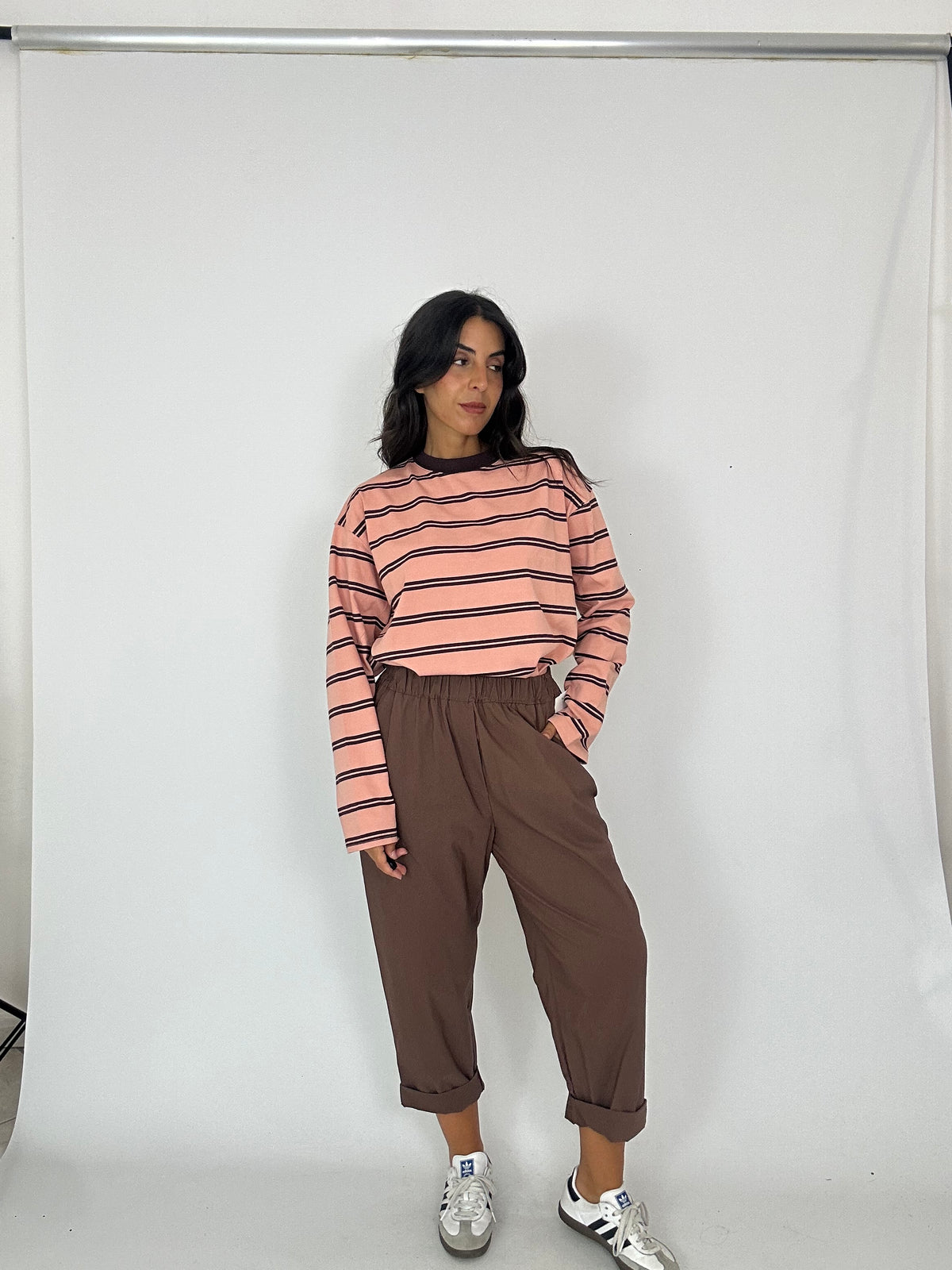 Pantalone morbido marrone