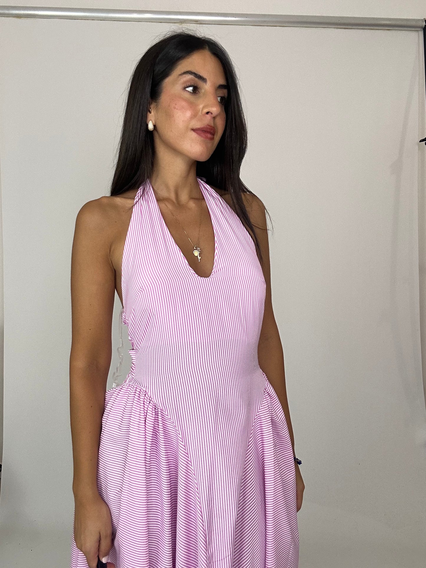 Abito rosa quadretti