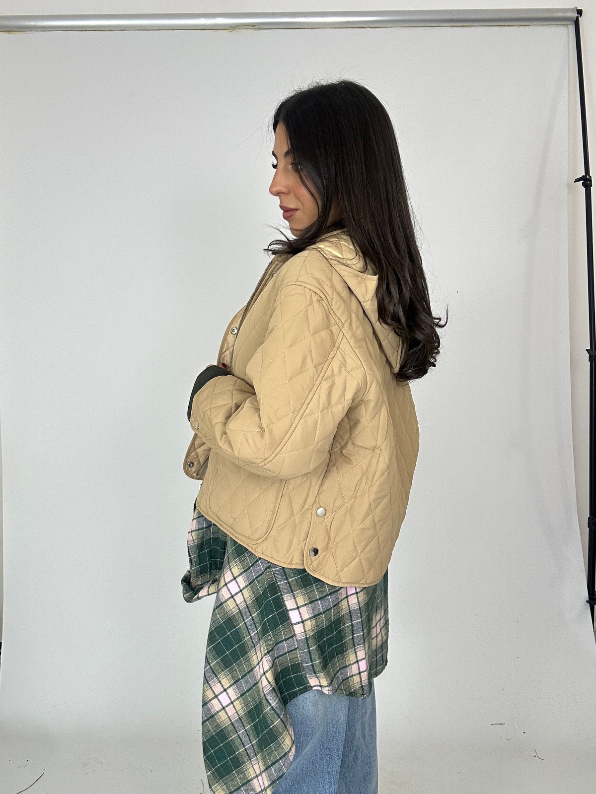 Giubbotto trapuntato beige