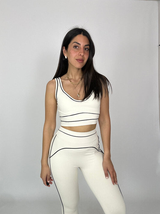 Coordinato Gym modello alo bianco