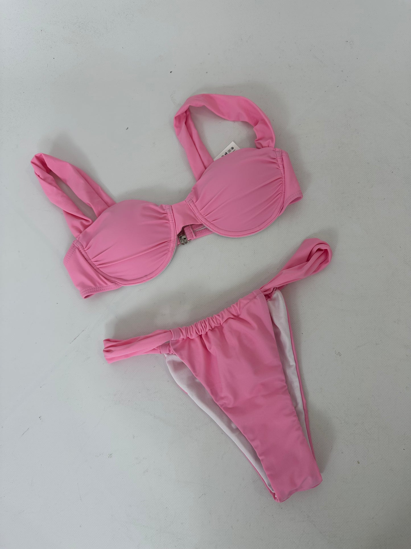 Costume più abito velato rosa
