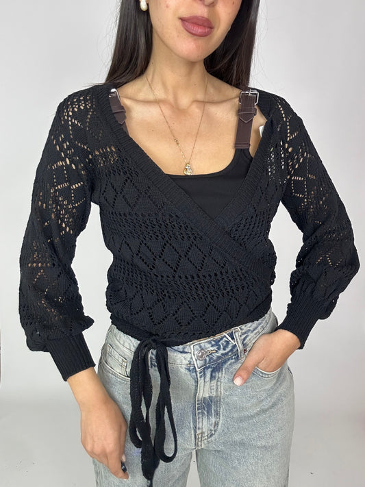 Incrociatina in filo nera