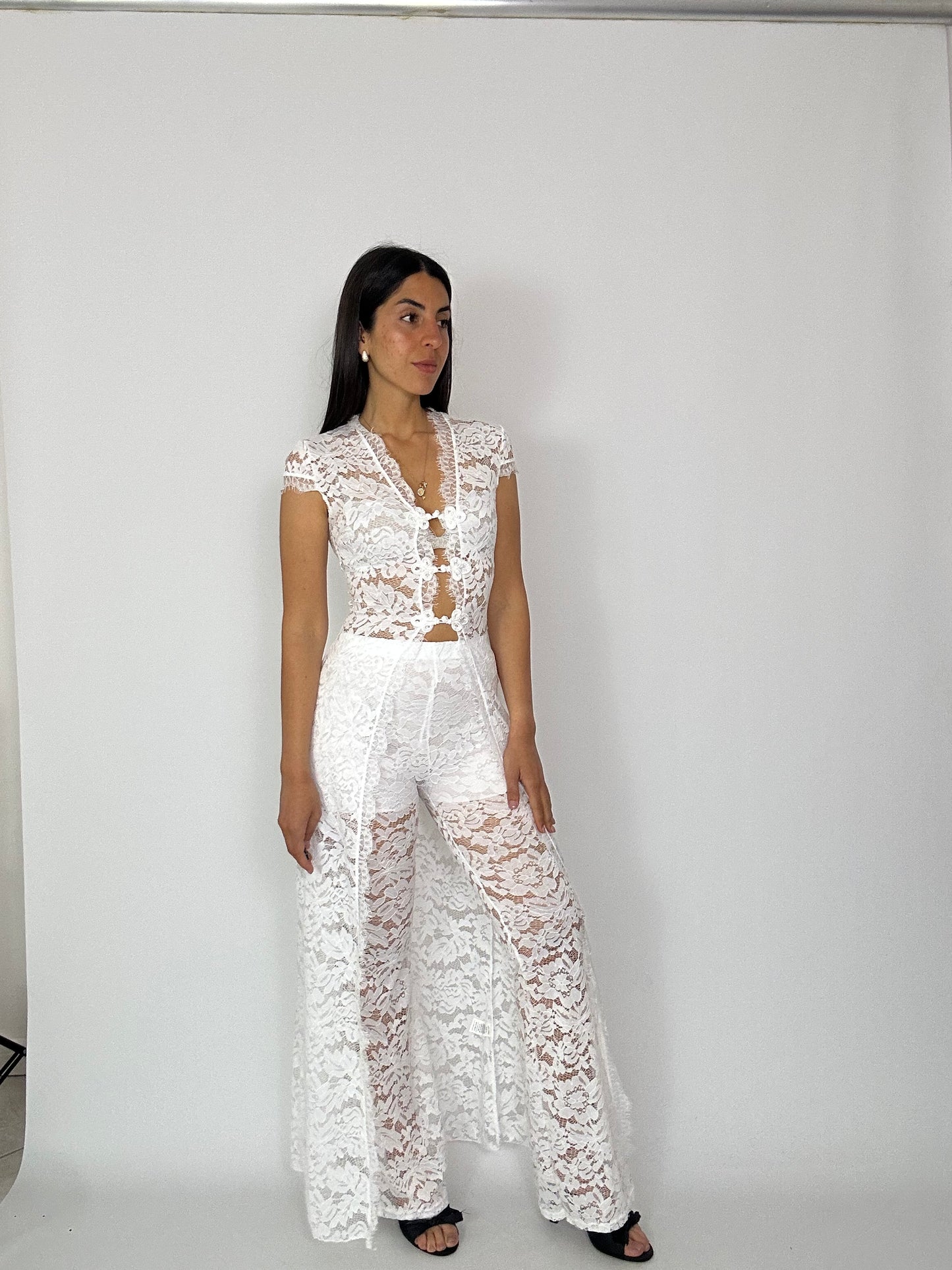 Coordinato in pizzo modello coreano