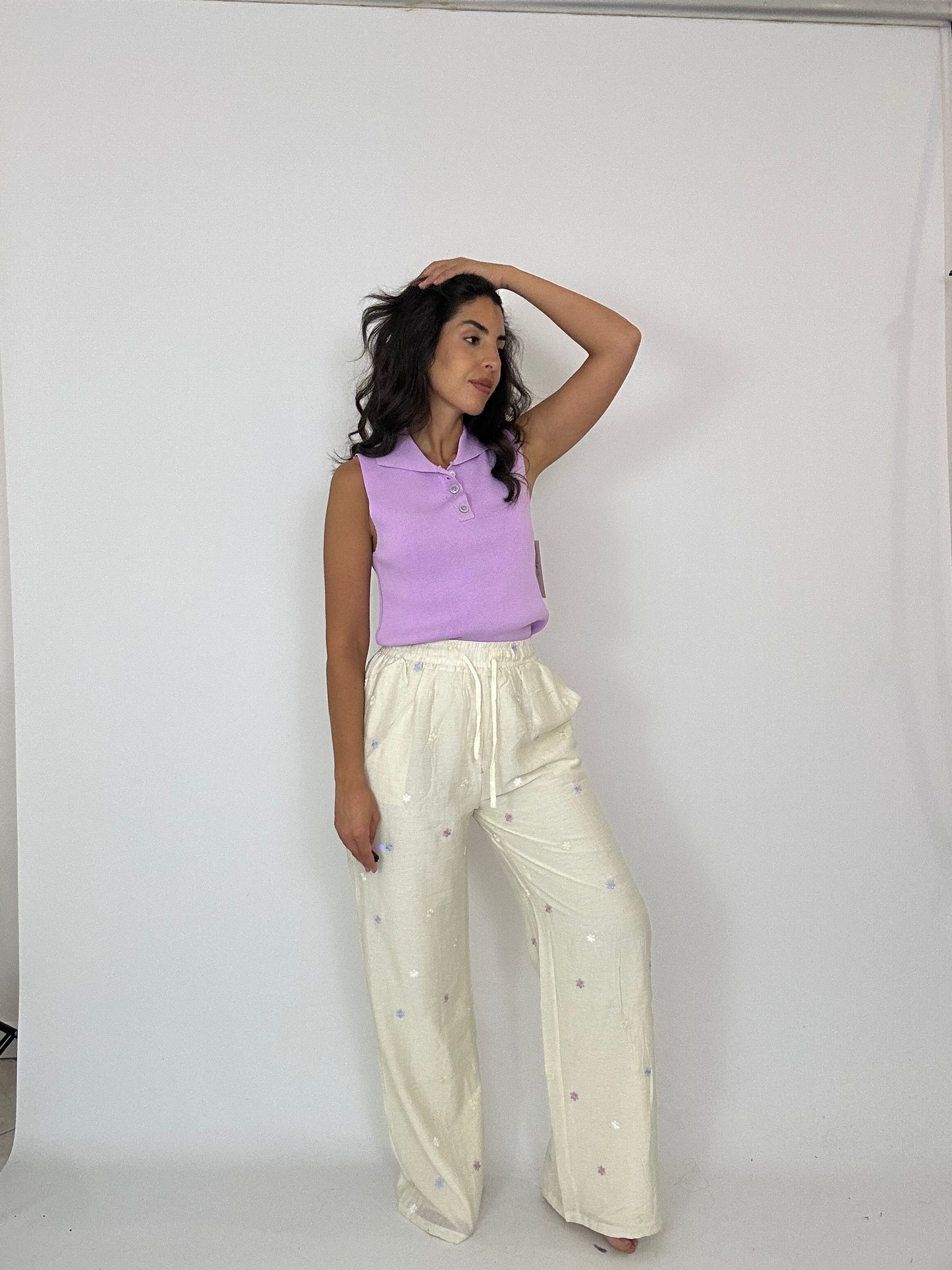 Pantalone monique con fiorellini