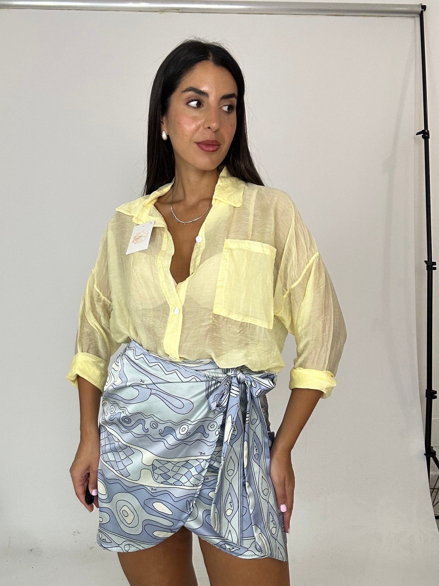 Camicia velata gialla
