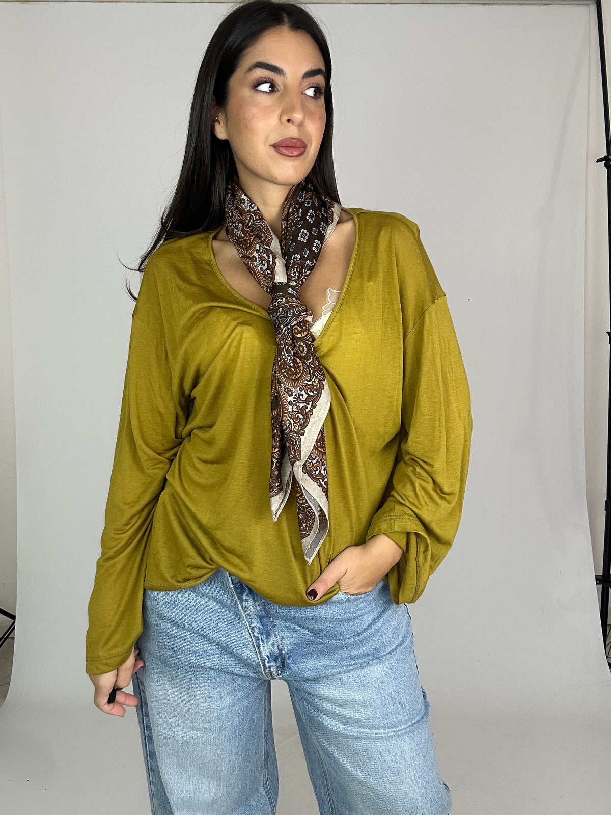 Foulard marrone beige