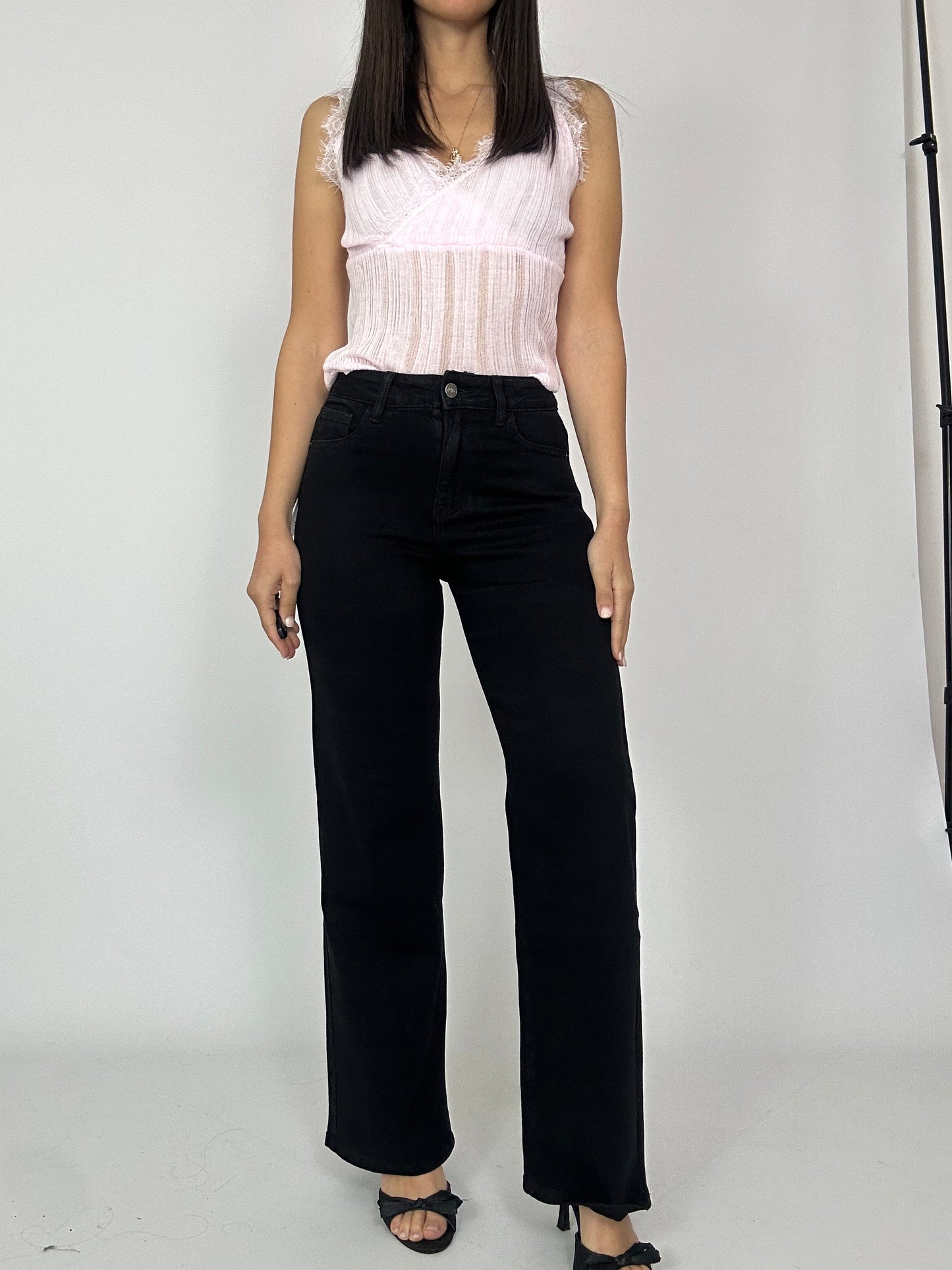 Jeans nero elasticizzato