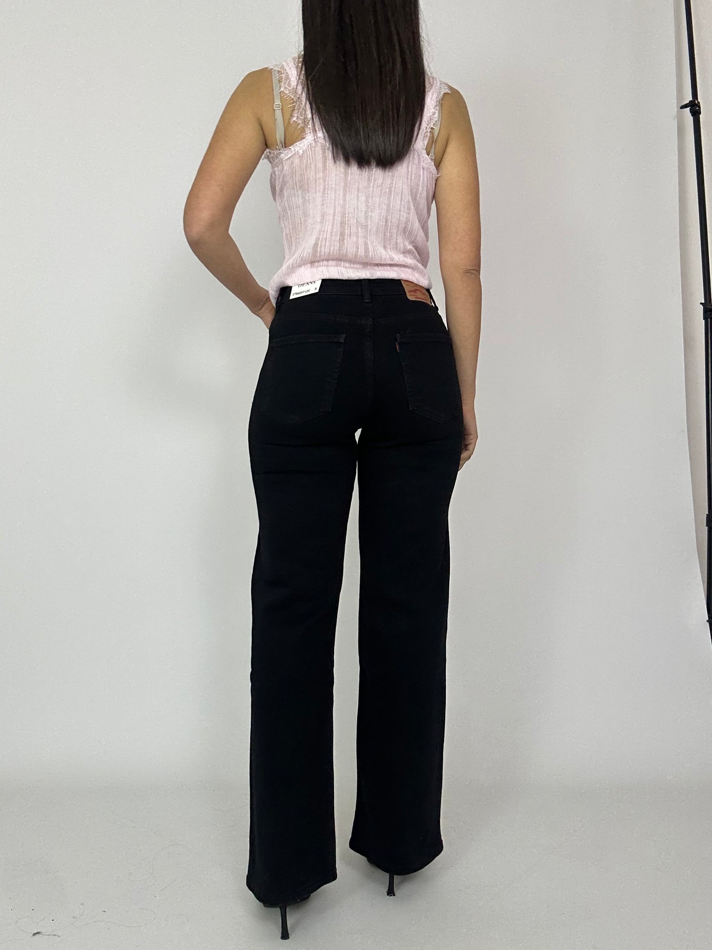 Jeans nero elasticizzato