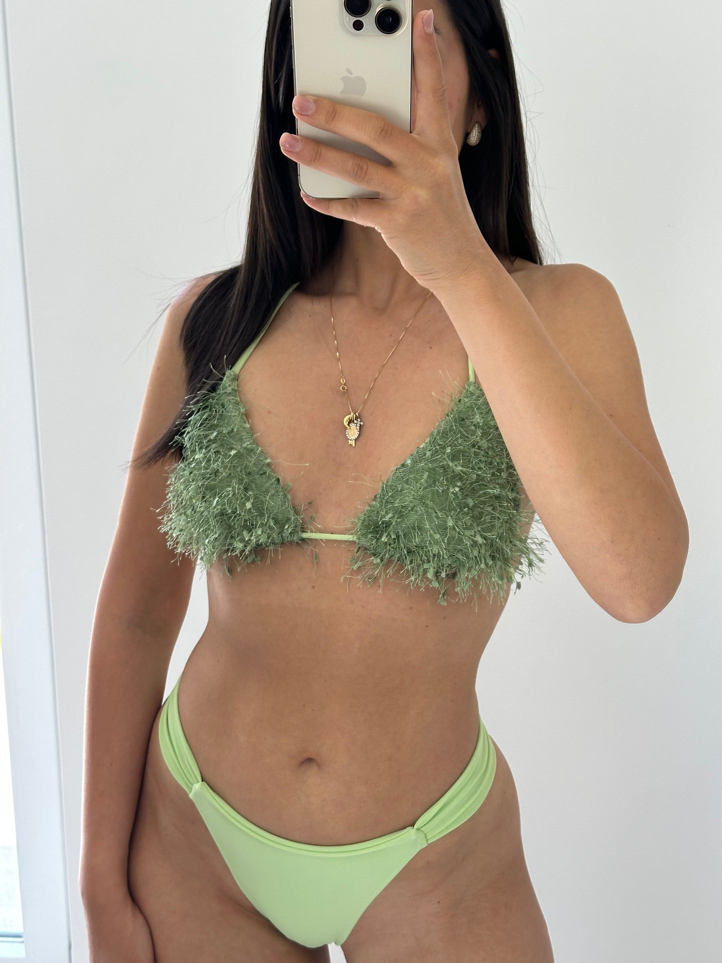 Bikini piumetta verde