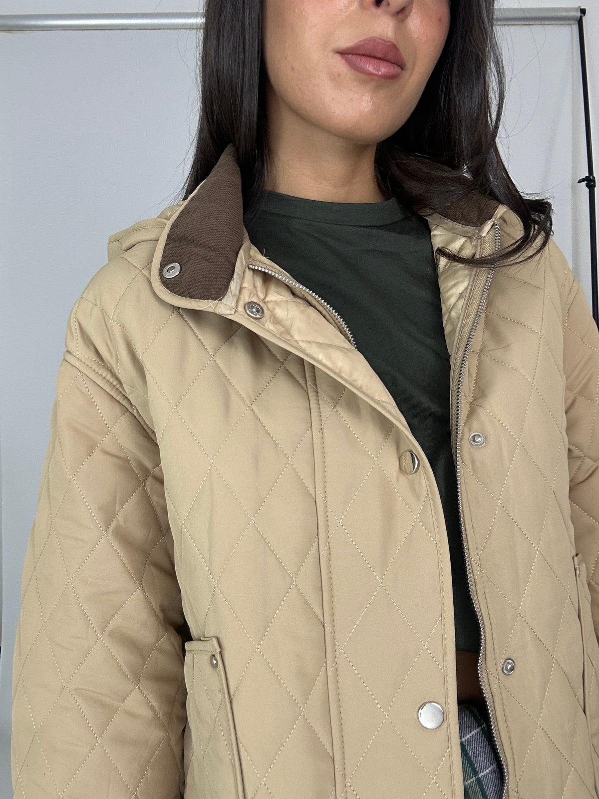 Giubbotto trapuntato beige