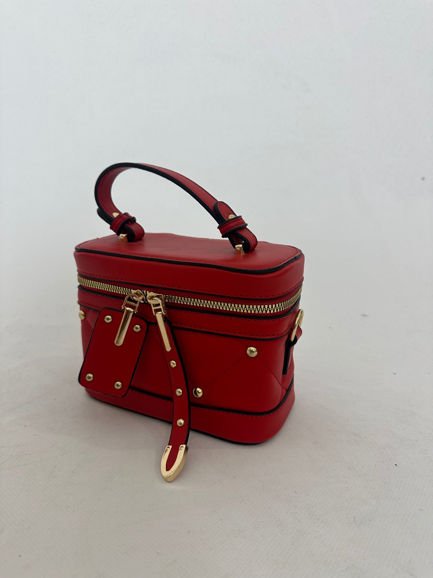 Borsa bauletto rossa con tracolla