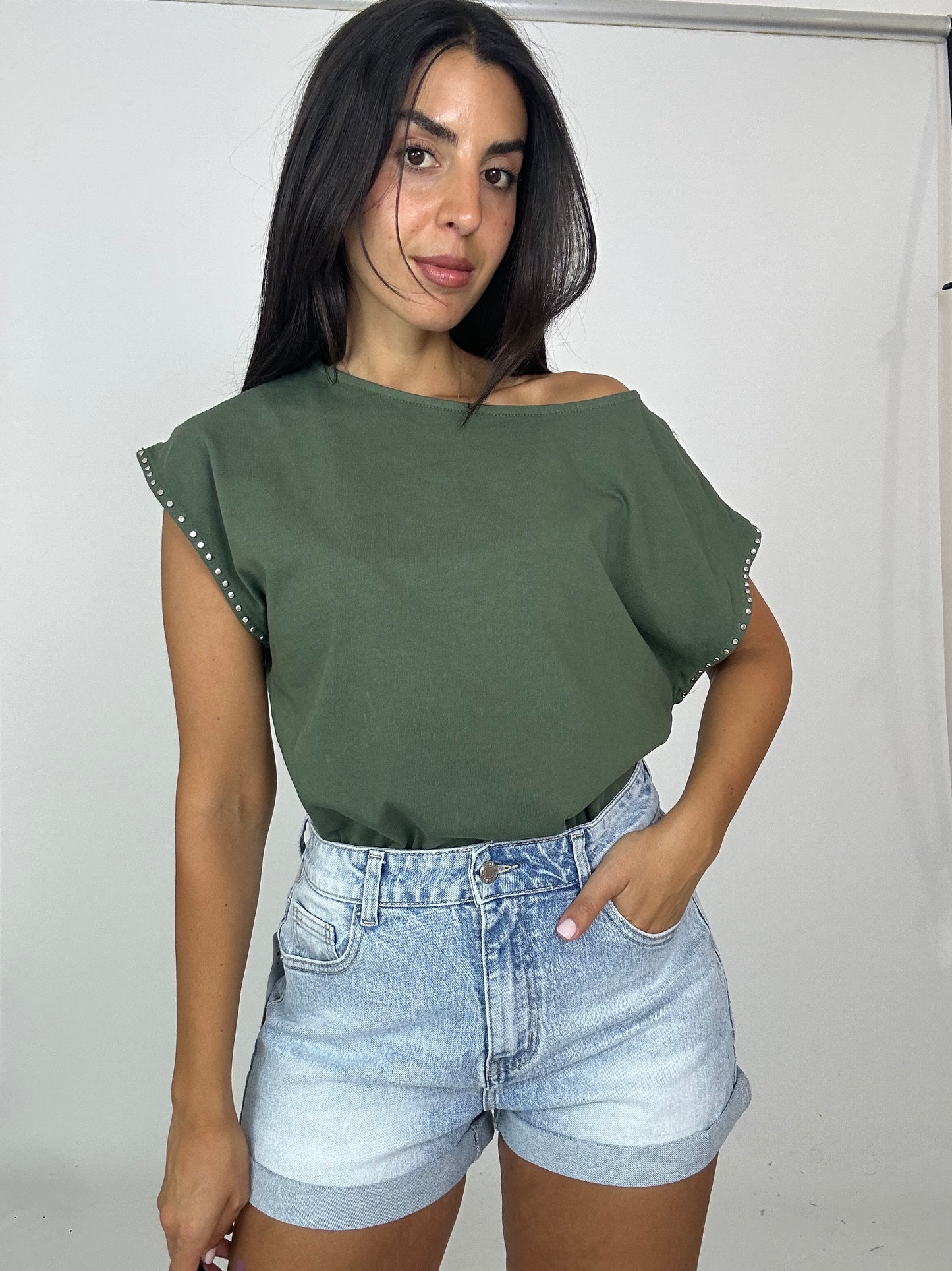 Pantaloncino Denim con risvoltino