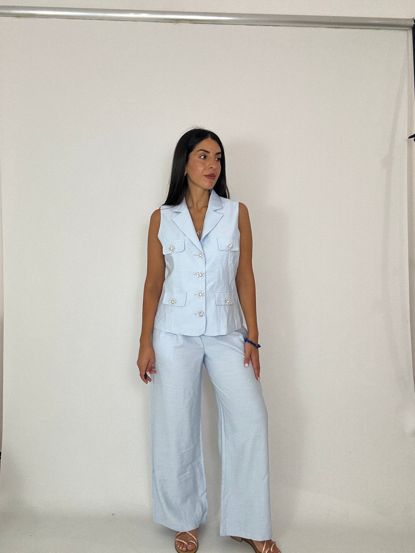 Completo azzurro polvere