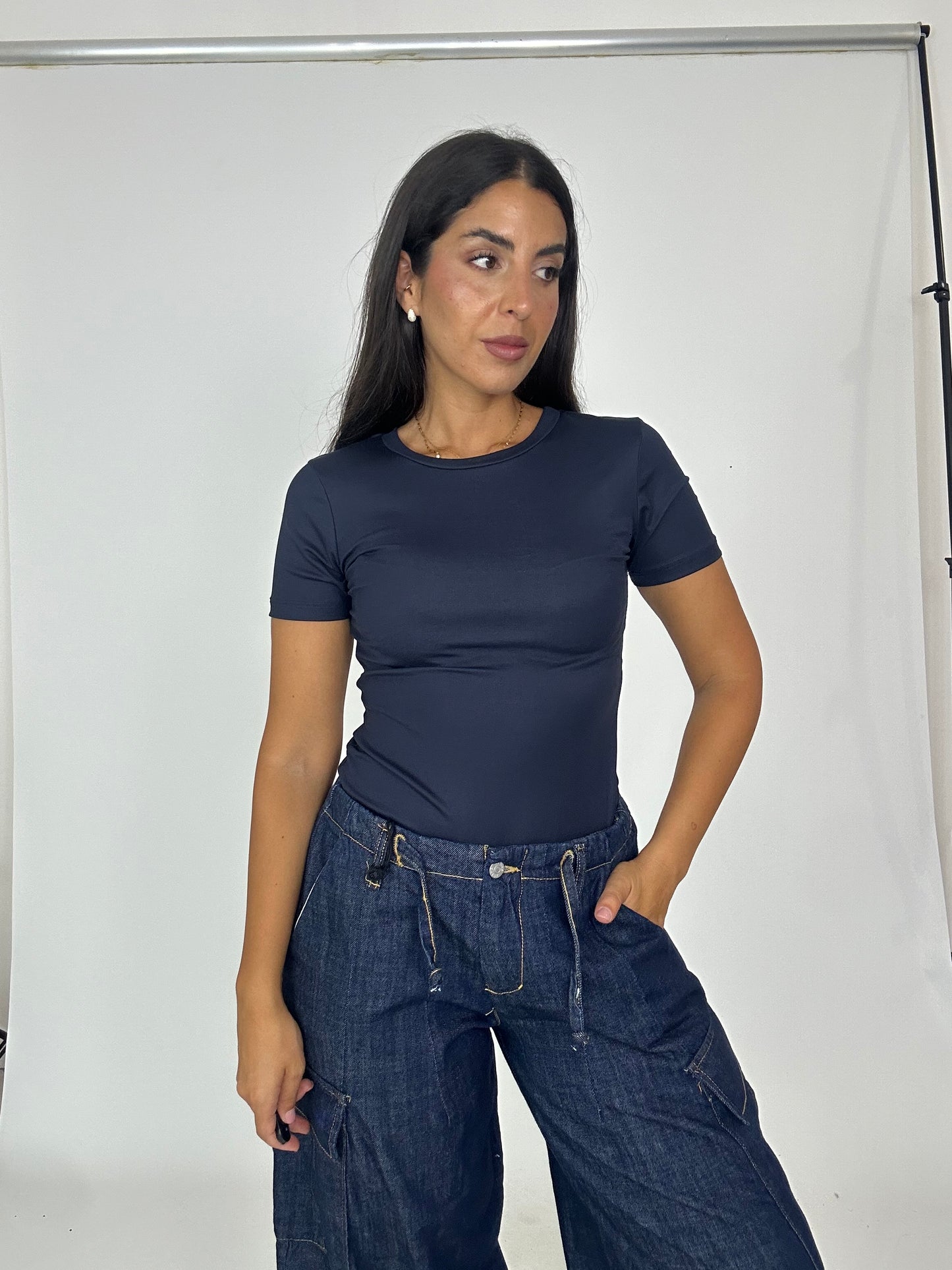 Maglia basic blu just west