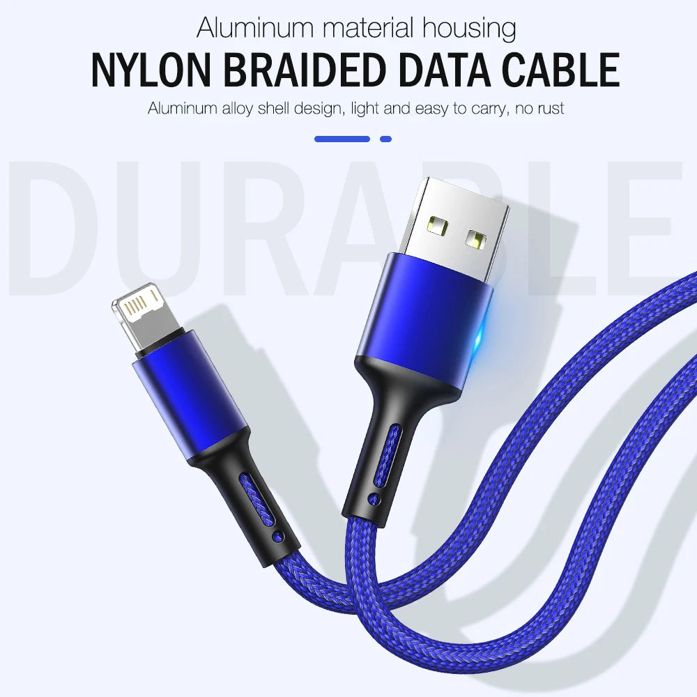 Fast Charge USB Cable For iPhone 11 12 13 14 Pro X Max 6s 7 8 Plus Apple iPad Origin Line 3m Mobile Phone Cord Data Charger Wire